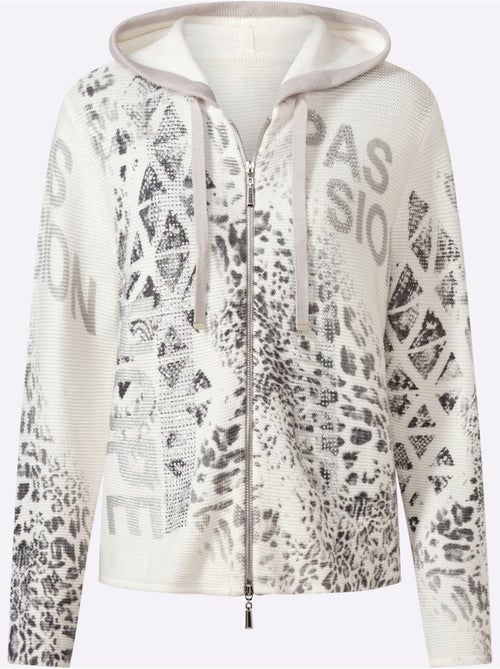 Veste à Capuche En Tricot Imprimé Mode - Taille Standard - Helline - Kiabi