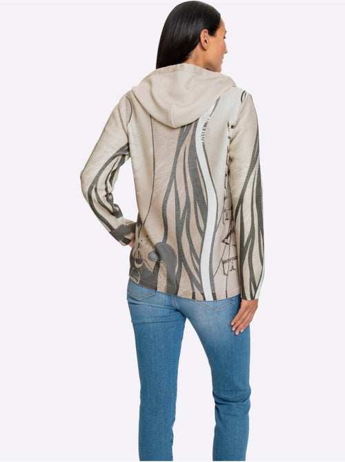Veste à Capuche En Tricot Motif Maille Moderne - Taille Standard - helline - Kiabi