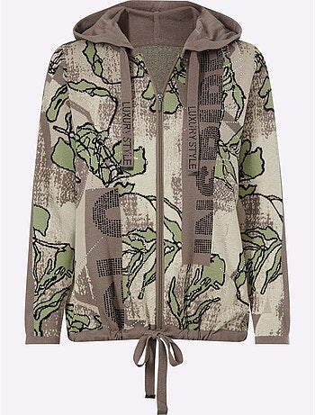 Veste à Capuche En Tricot Pur Coton - Taille Standard - Helline