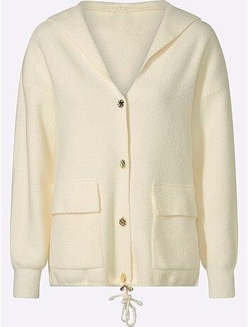 Veste à Capuche En Tricot Tricot Doux - Taille Standard - Helline