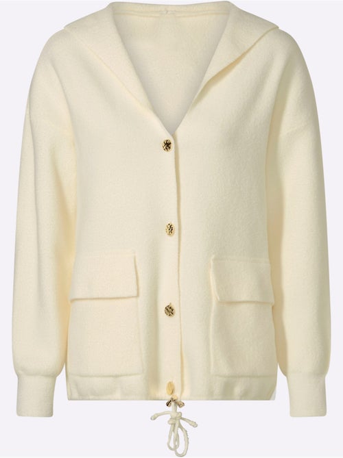 Veste à Capuche En Tricot Tricot Doux - Taille Standard - Helline - Kiabi Veste à Capuche En Tricot Tricot Doux - Taille Standard - Helline - Kiabi