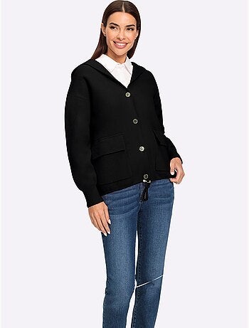 Veste à Capuche En Tricot Tricot Doux - Taille Standard - Helline
