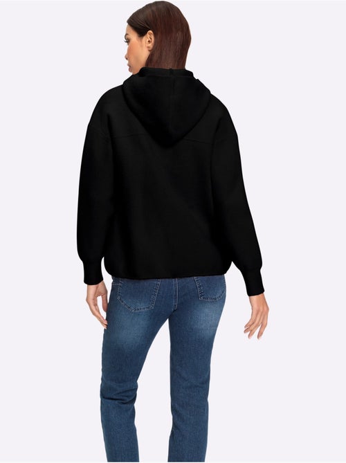Veste à Capuche En Tricot Tricot Doux - Taille Standard - Helline - Kiabi