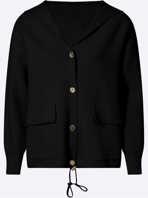 Veste à Capuche En Tricot Tricot Doux - Taille Standard - Helline - Kiabi