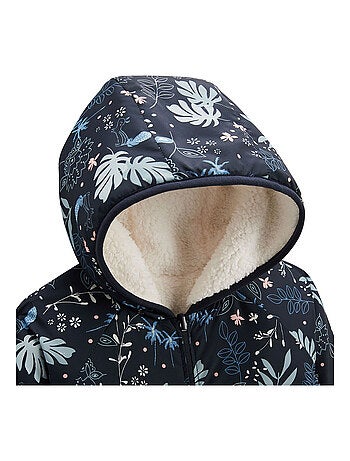Veste à capuche enfant en sherpa réversible Belle de Nuit