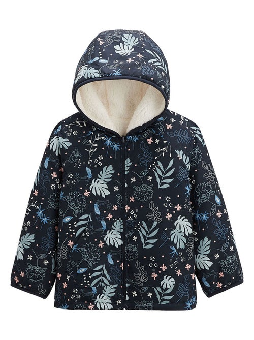 Veste à capuche enfant en sherpa réversible Belle de Nuit - Kiabi