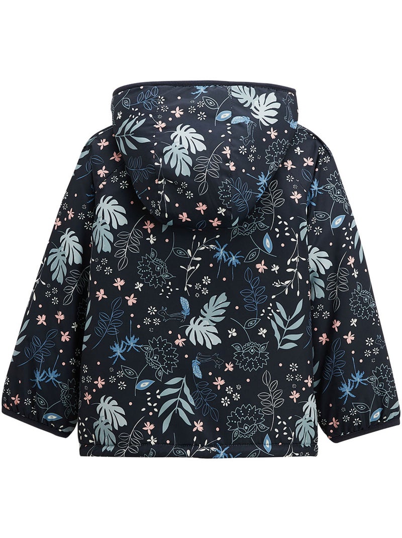 Veste à capuche enfant en sherpa réversible Belle de Nuit Bleu - Kiabi