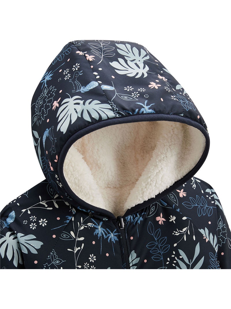 Veste à capuche enfant en sherpa réversible Belle de Nuit Bleu - Kiabi