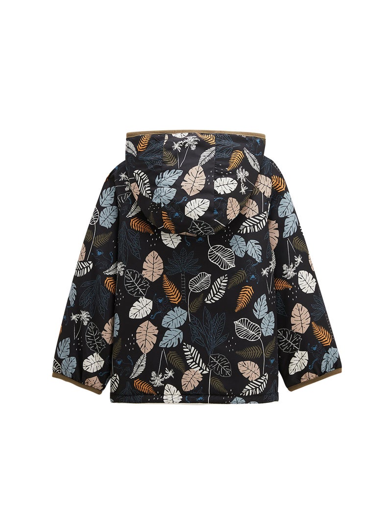 Veste à capuche enfant en sherpa réversible Caracas Noir - Kiabi
