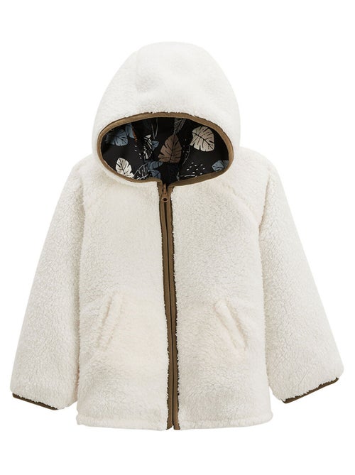Veste à capuche enfant en sherpa réversible Caracas - Kiabi