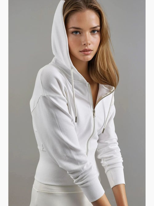 Veste à capuche et manches longues busem - Kiabi Veste à capuche et manches longues busem - Kiabi