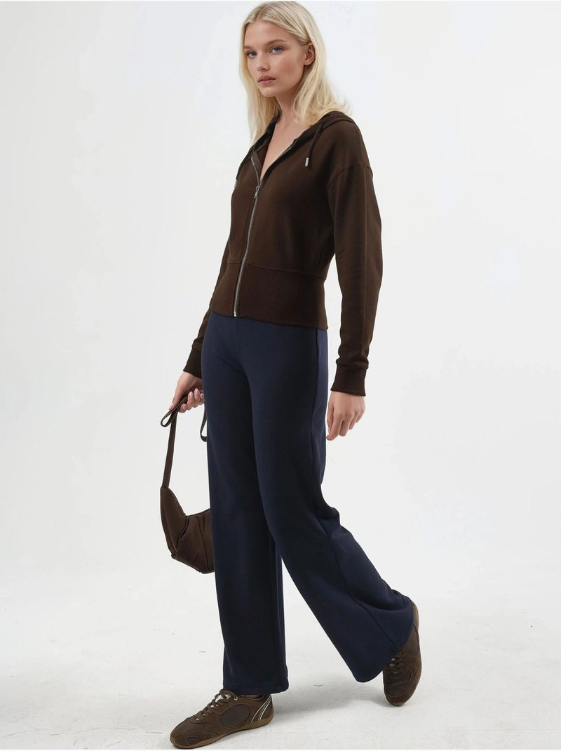 Veste à capuche et manches longues busem Marron chocolat - Kiabi