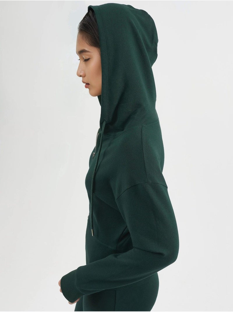 Veste à capuche et manches longues busem Vert foncé - Kiabi