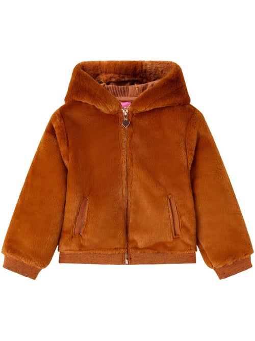Veste à capuche fausse fourrure fermeture zippée - vidaxl - Kiabi Veste à capuche fausse fourrure fermeture zippée - vidaxl - Kiabi