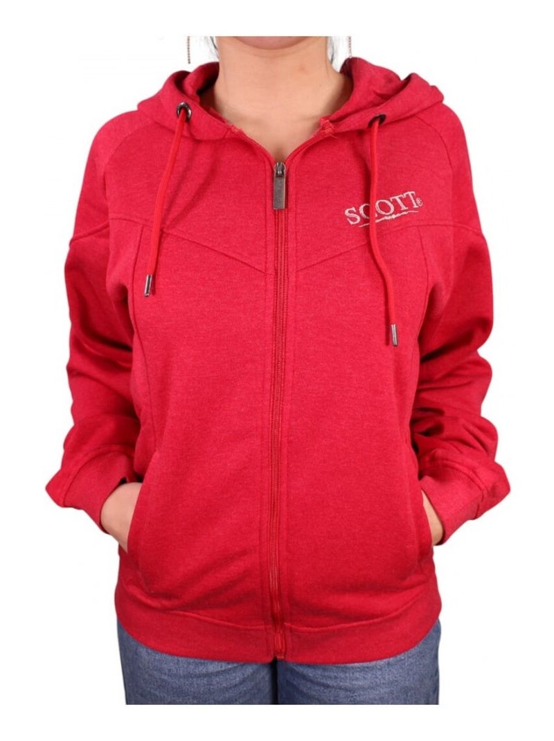 Veste à capuche femme Scott Rouge - Kiabi