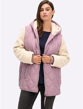 Veste à capuche le motif piqué revisité - taille standard - sheego