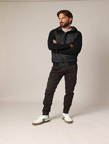 Veste à capuche matelassée homme avec poches zippées 'Deeluxe'
