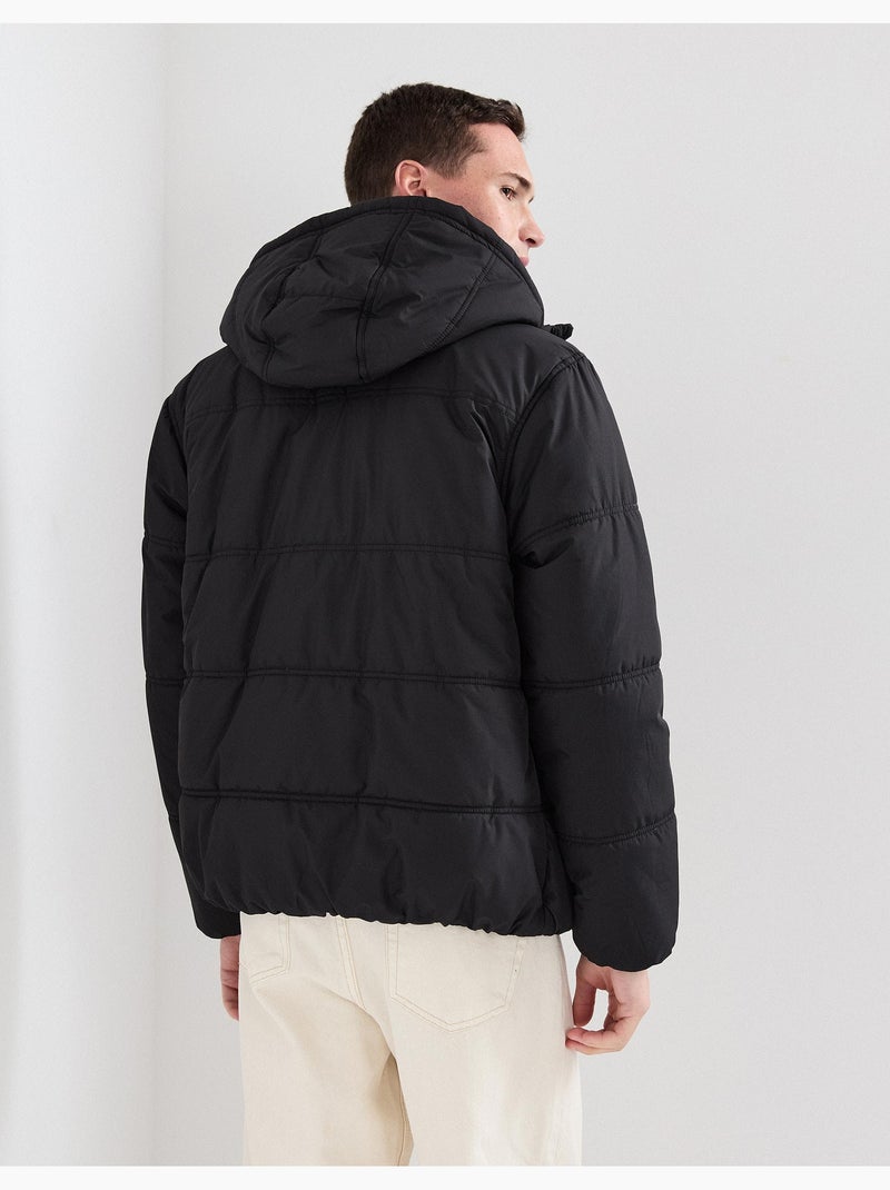 Veste à capuche matelassée, MO Fashion Noir - Kiabi