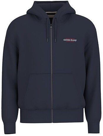 Veste à capuche motif/style logo jeans daring ocean - guess