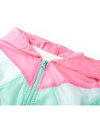 Veste à capuche patchwork en polyester avec doublure coton élasthanne - vidaxl