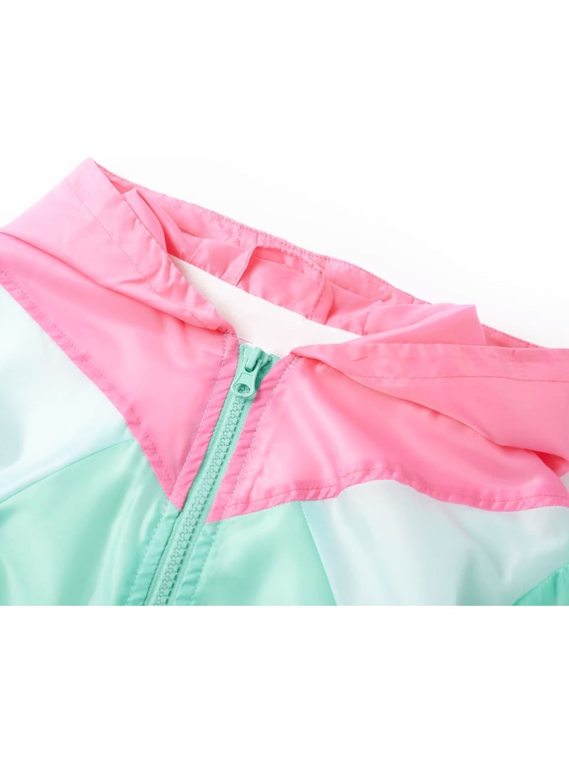 Veste à capuche patchwork en polyester avec doublure coton élasthanne - vidaxl Multicolore - Kiabi