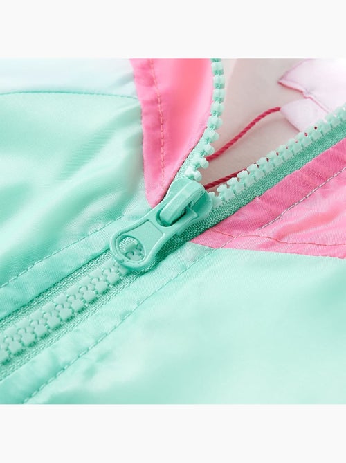 Veste à capuche patchwork en polyester avec doublure coton élasthanne - vidaxl - Kiabi