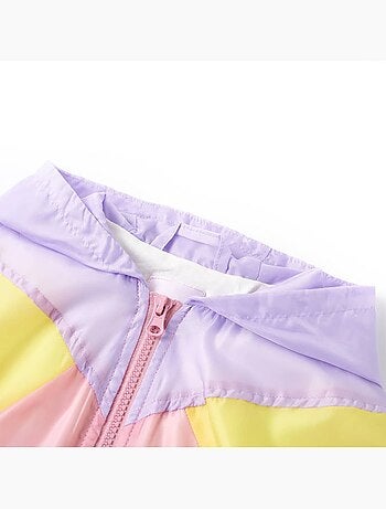 Veste à capuche patchwork en polyester avec doublure coton élasthanne - vidaxl
