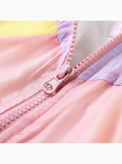 Veste à capuche patchwork en polyester avec doublure coton élasthanne - vidaxl - Kiabi