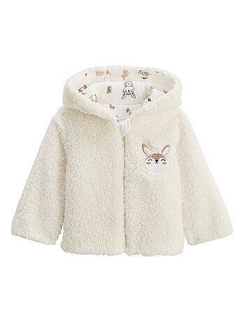 Veste à capuche zippé bébé en sherpa Chou lapinou