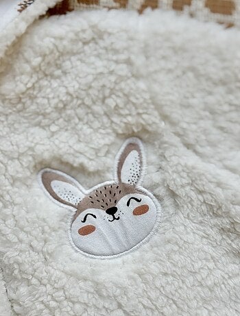Veste à capuche zippé bébé en sherpa Chou lapinou