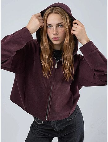 Veste à capuche zippée avec détails élastiques busem