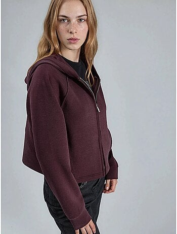 Veste à capuche zippée avec détails élastiques busem
