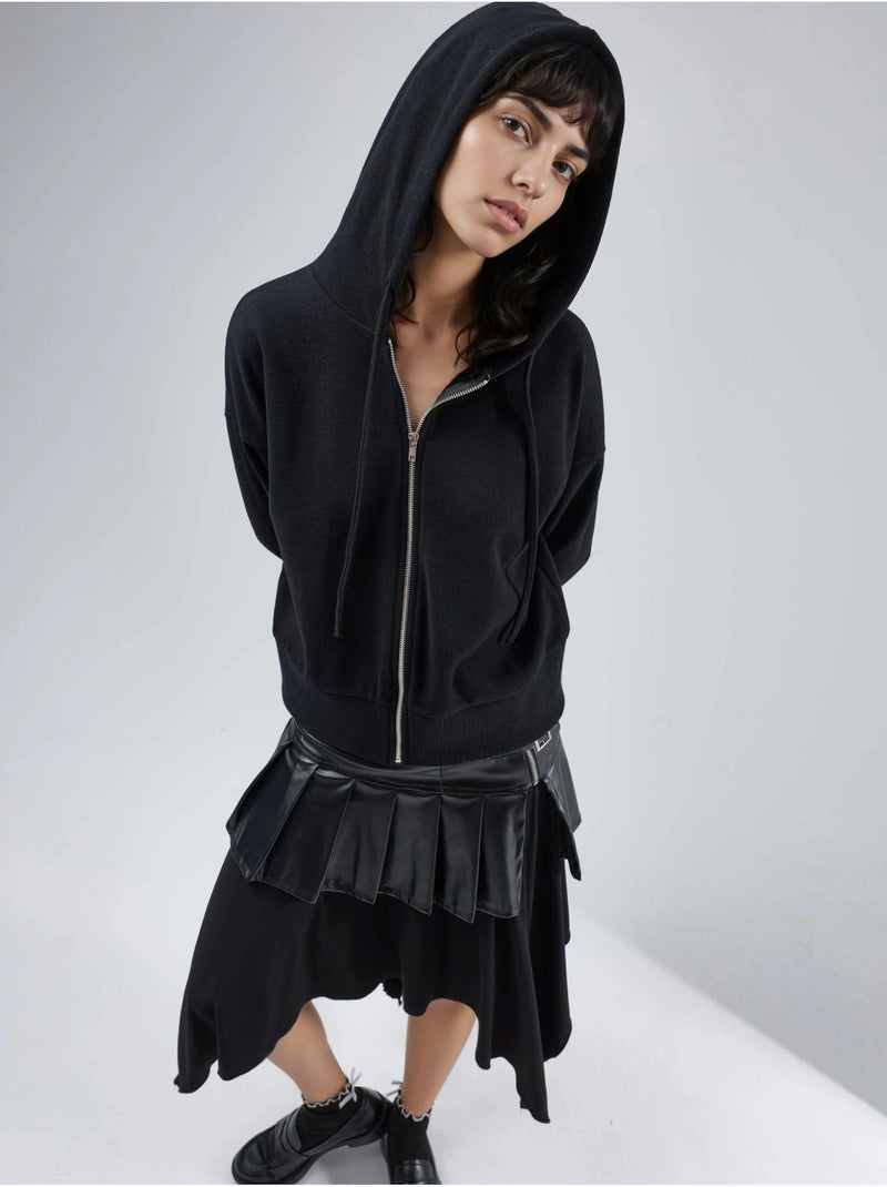 Veste à capuche zippée avec poches busem Noir - Kiabi