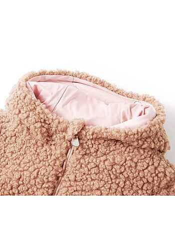 Veste à capuche zippée en fausse fourrure - vidaxl