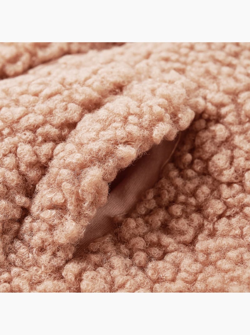 Veste à capuche zippée en fausse fourrure - vidaxl Marron - Kiabi
