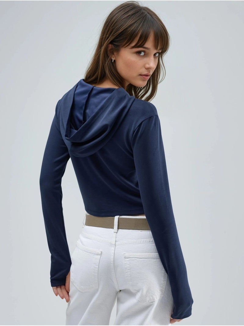 Veste à capuche zippée et coupe classique busem Bleu marine - Kiabi
