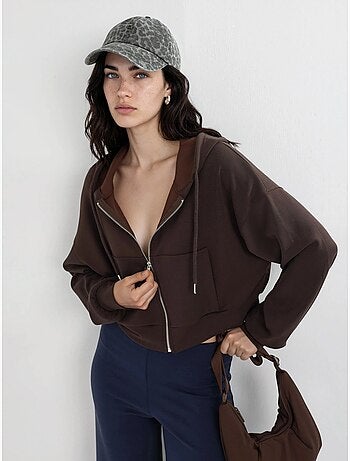 Veste à capuche zippée et coupe décontractée busem