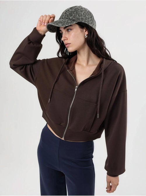 Veste à capuche zippée et coupe décontractée busem - Kiabi
