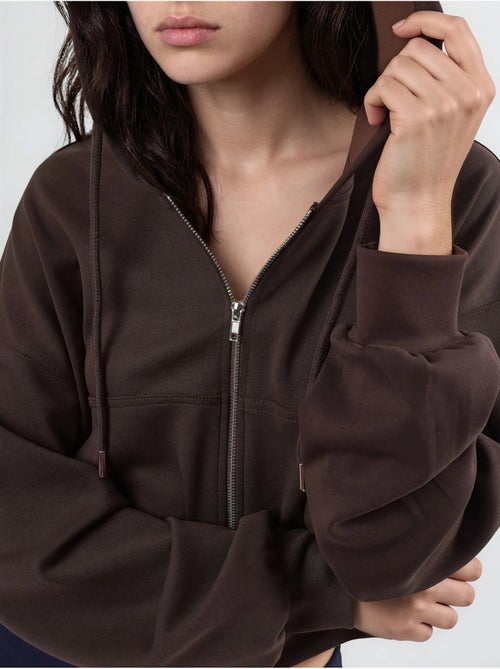 Veste à capuche zippée et coupe décontractée busem - Kiabi
