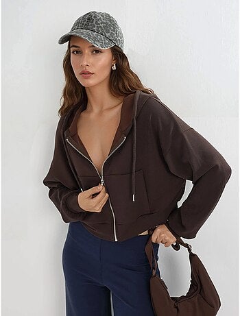 Veste à capuche zippée et coupe décontractée busem