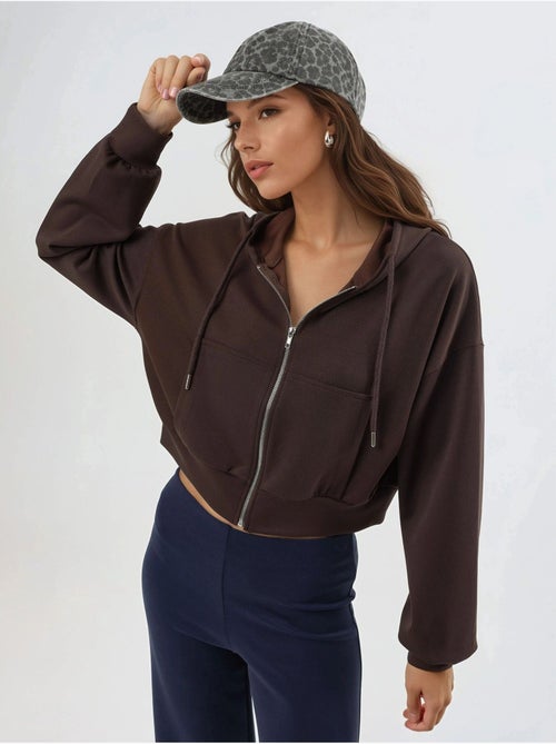 Veste à capuche zippée et coupe décontractée busem - Kiabi Veste à capuche zippée et coupe décontractée busem - Kiabi