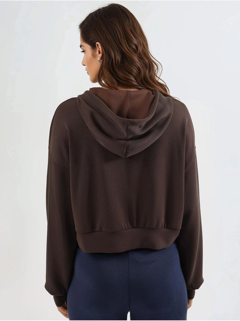 Veste à capuche zippée et coupe décontractée busem Marron foncé - Kiabi