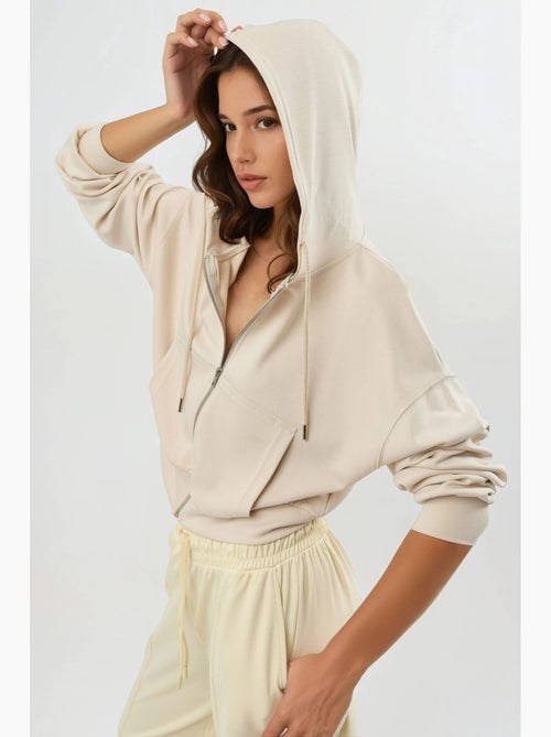 Veste à capuche zippée et coupe décontractée busem - Kiabi Veste à capuche zippée et coupe décontractée busem - Kiabi