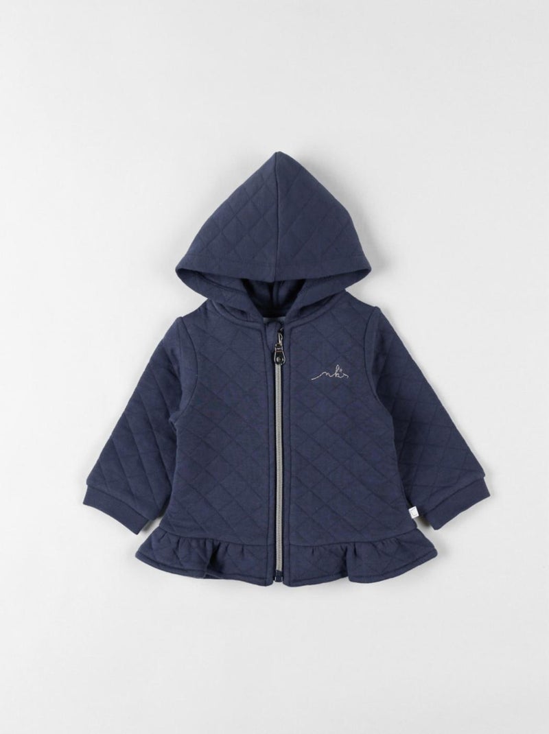 Veste à capuche zippée matelassée, Noukie's Bleu - Kiabi