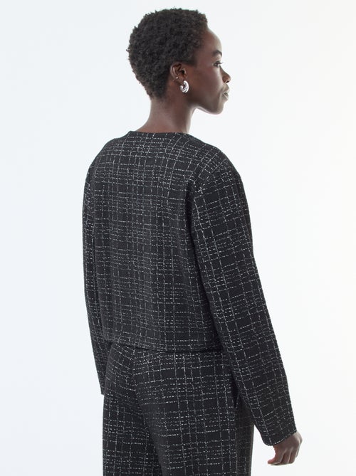 Veste à carreaux 'JDY' avec poches à rabat - Kiabi