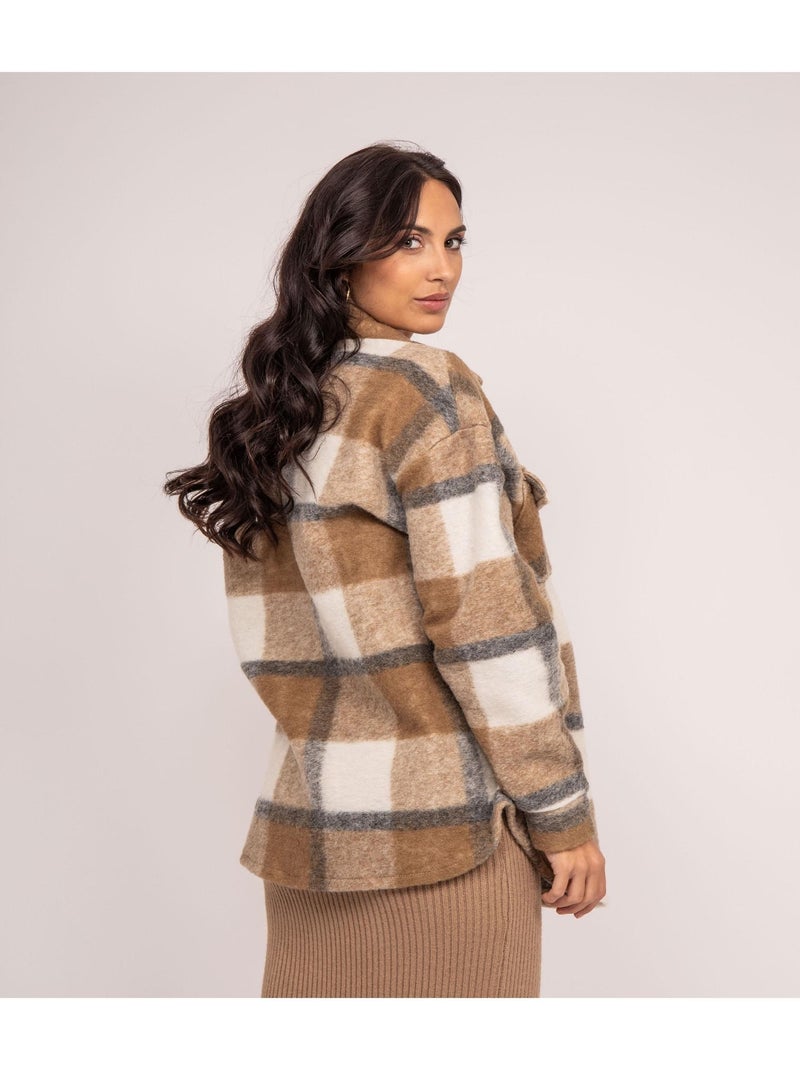 Veste a carreaux UKARL Beige - Kiabi