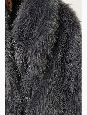 Veste à col châle en fausse fourrure istanbul