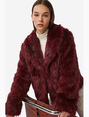 Veste à col châle en fausse fourrure istanbul