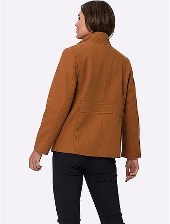 Veste à col montant avec gros boutons et poches - Taille standard - Moda Vilona