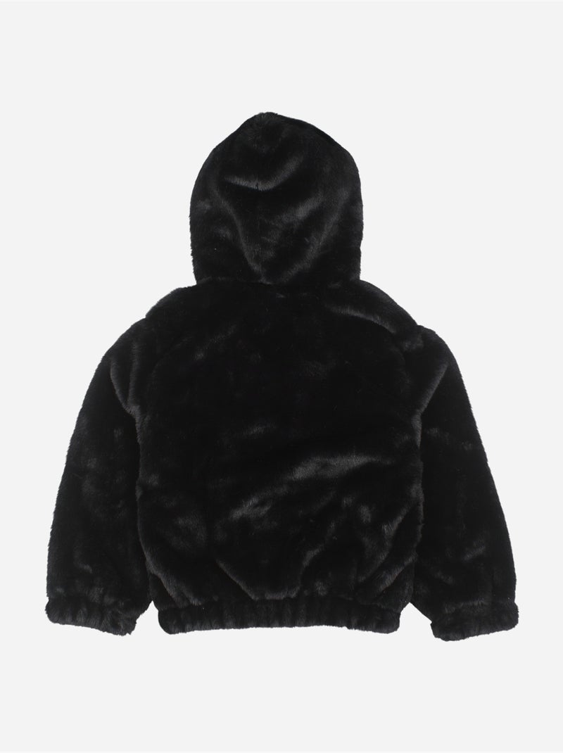 Veste à fausse fourrure Noir - Kiabi